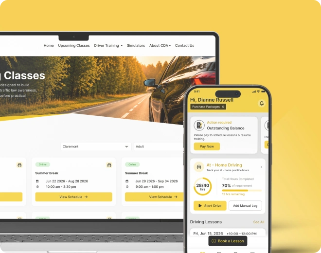 DrivingSoftware student app